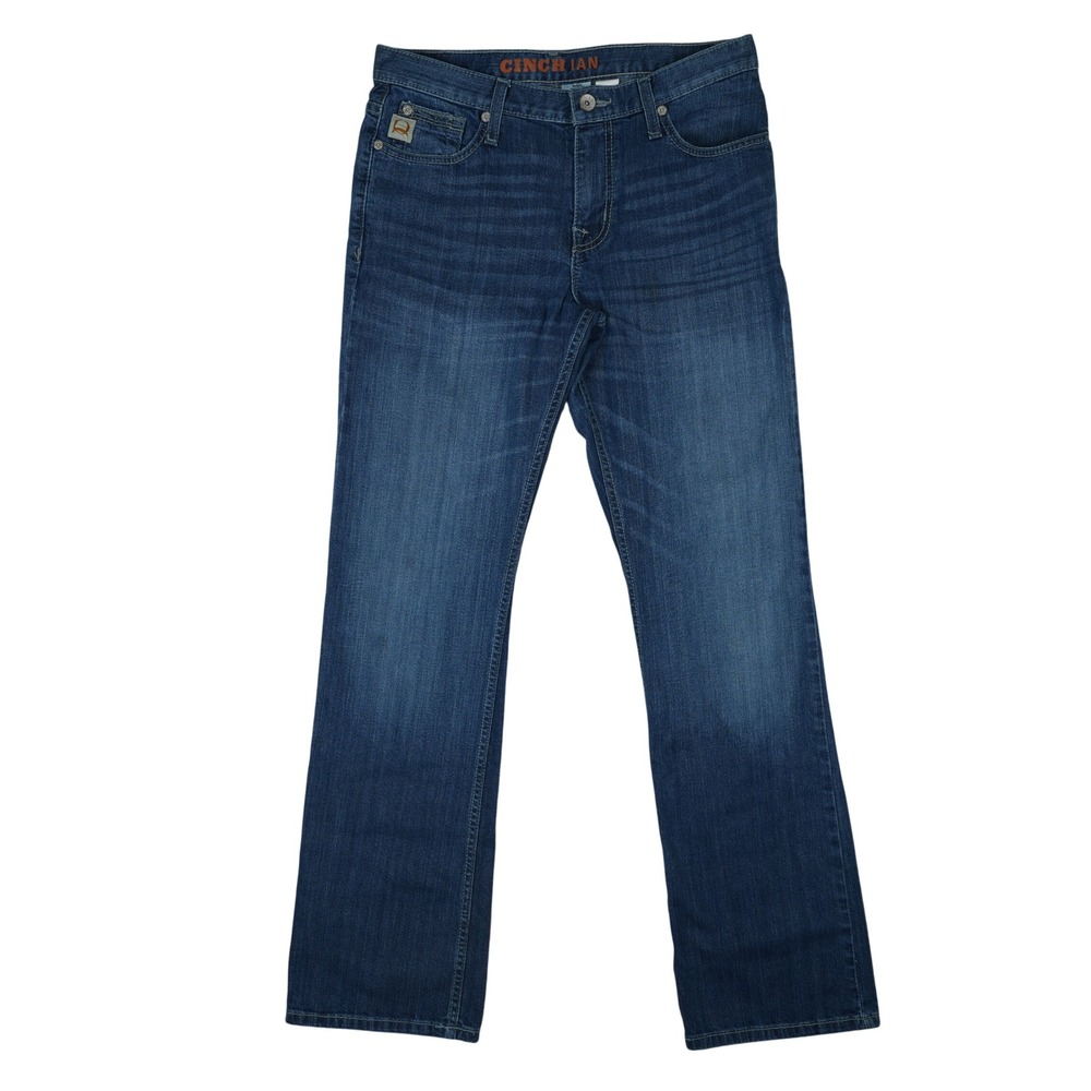 Cinch Ian Jeans Men 32x34 Blue Slim Fit Bootcut Stretch Denim Western Cowboy